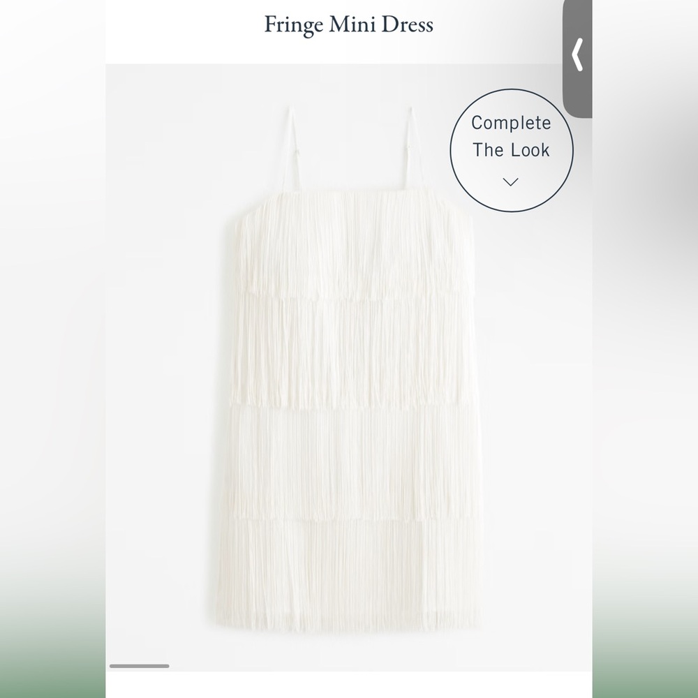 Abercrombie & Fitch White Fringe Dress